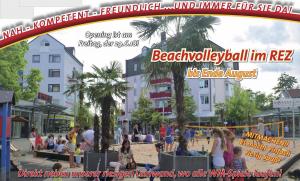 1. Open-Air Kino im REZ &<br>Beachvolleyball-Opening!
