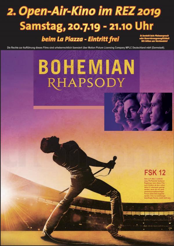 2. Open-Air-Kino im REZ - Bohemian Rhapsody, am Sa. 20.7.19